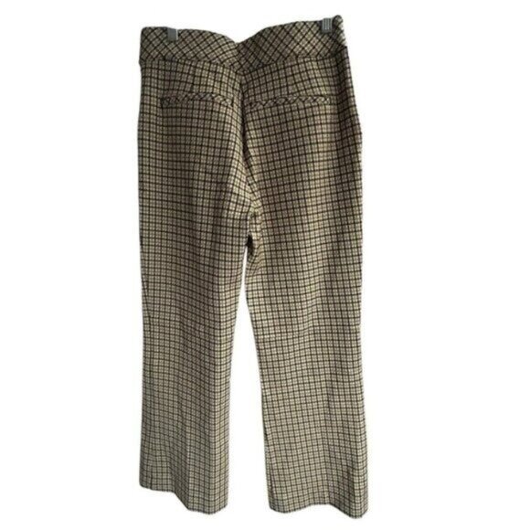 SPANX Flare Dijon Plaid Knit Pants SZ L Preppy Houndstooth check Classic - Picture 2 of 10